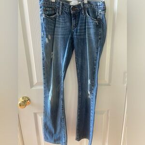 boot cut Jeans with distressing